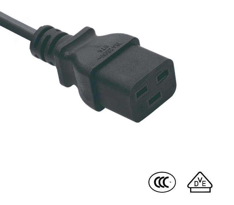 Розетка C19 разъема IEC ST6 соответствующая китайским и немецким стандартам