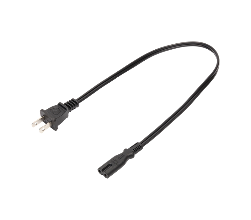 JT-2+ST2/FY-ST2, 10 А, 125 В, двухконтактная вилка американского стандарта с разъемом IEC C7