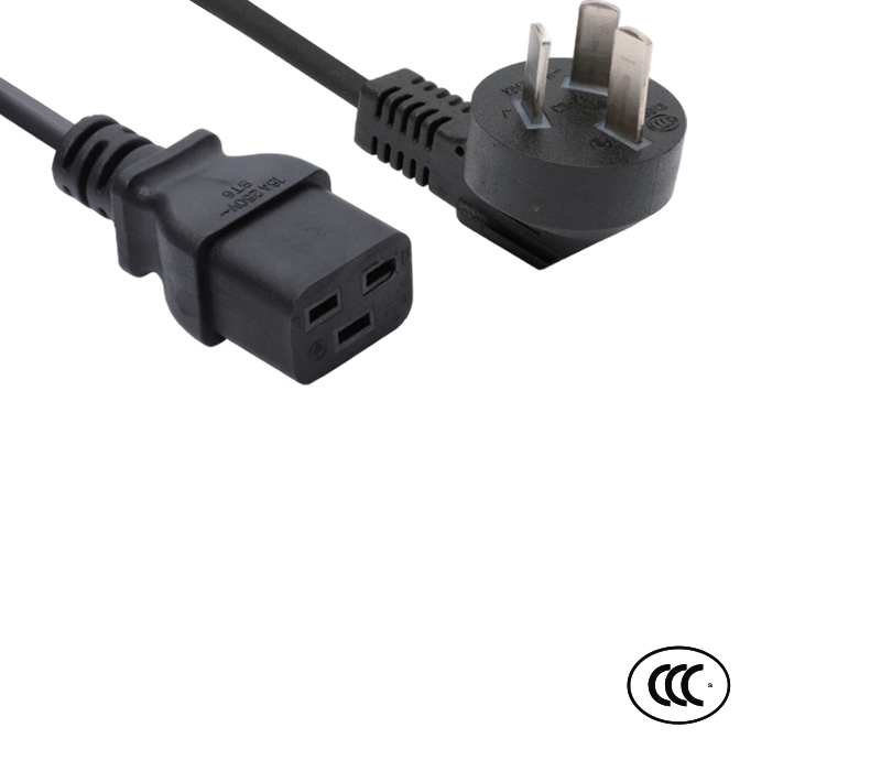 C3-16+ST6 16A 250V Китайский стандарт сильноточный угловой разъем 90 градусов с разъемом IEC C19