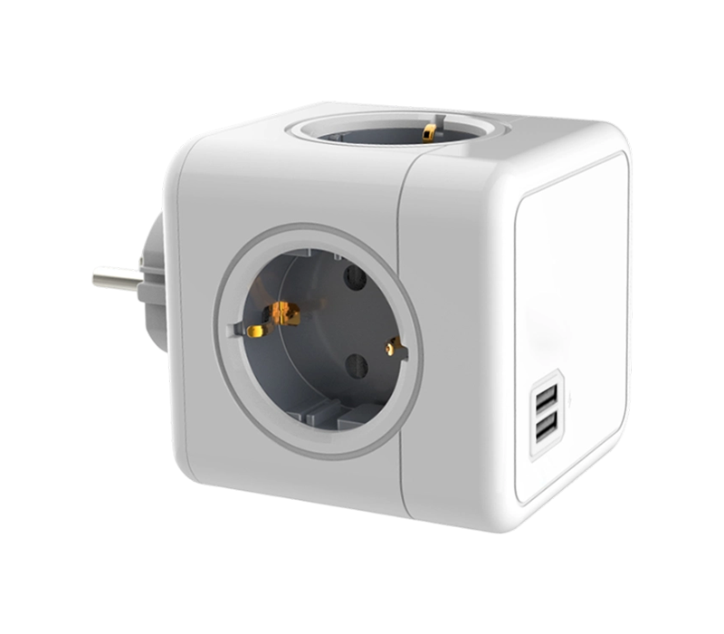 E02A Удлинитель Cube Cube с 4 розетками европейского типа и 2 портами USB-A